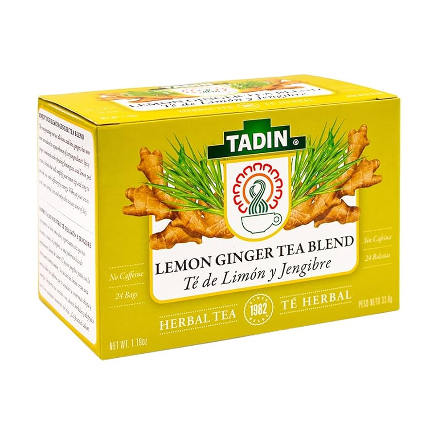 Amazon.com : TADIN TEA BAG LEMON GINGER BLEND NAT, 24 Count